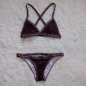 Victoria's Secret PINK Crochet Bikini Set XS